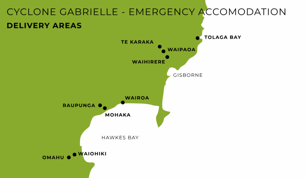 Map of locations delivered